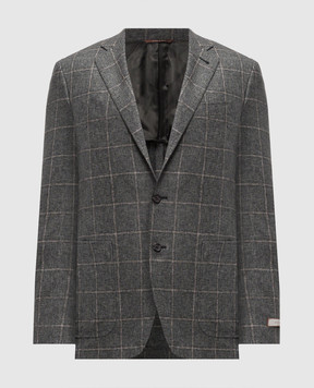 Canali Green checked wool jacket CF0279823275