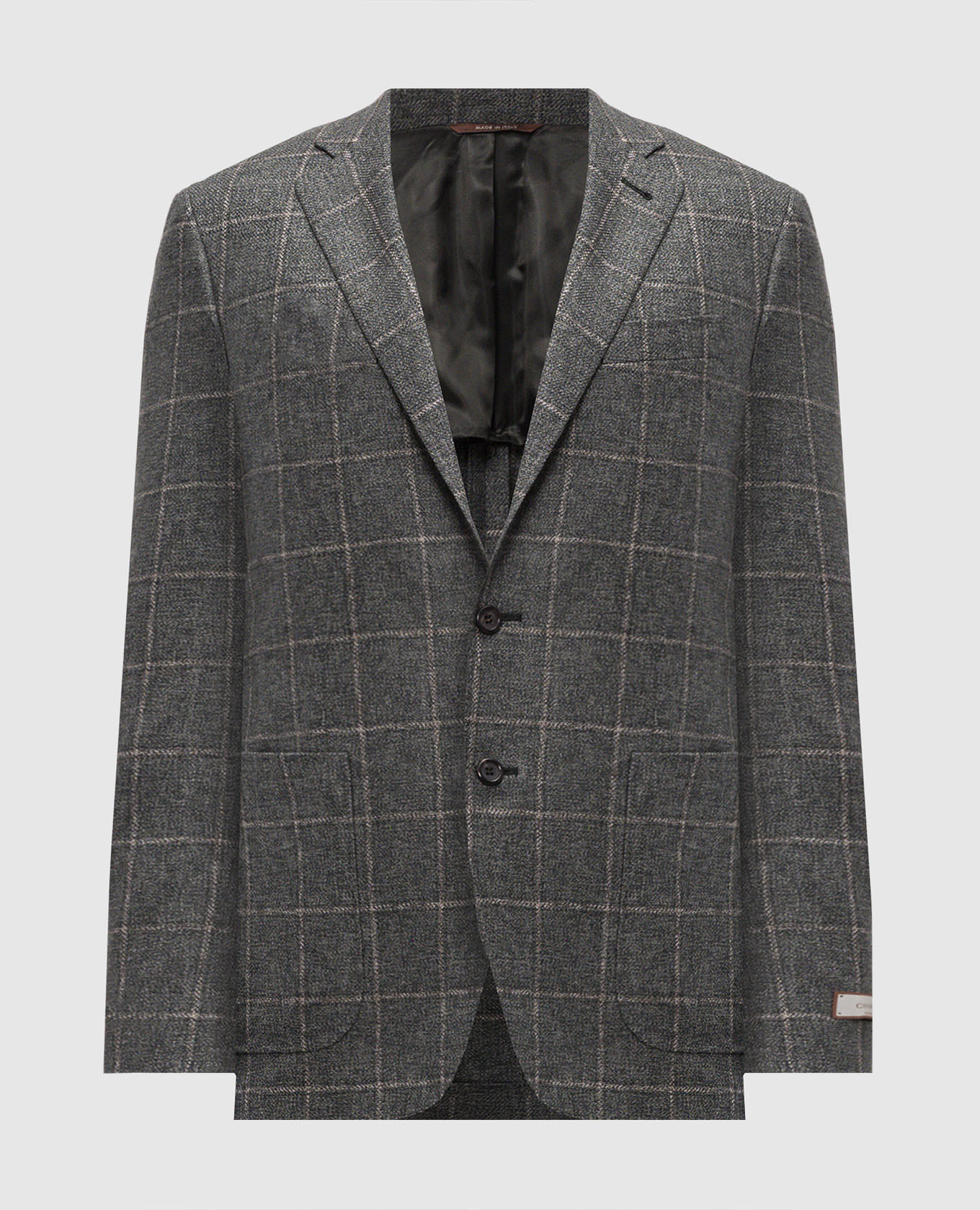 

Green checked wool jacket Canali