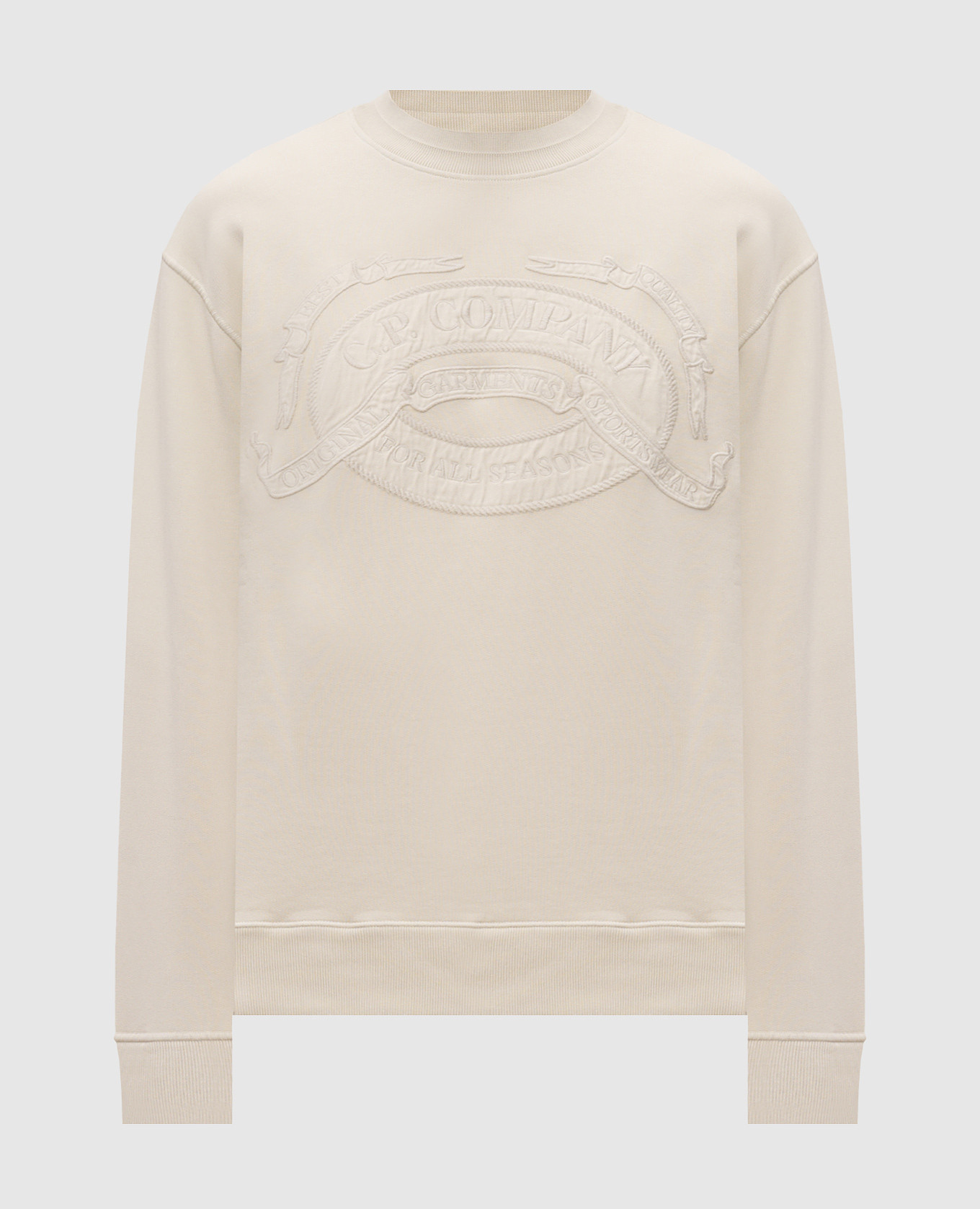 Green sweatshirt with logo embroidery