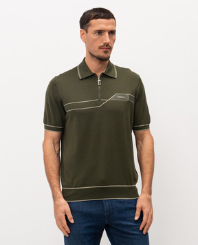 Stefano Ricci Green silk polo with logo K616434Z33F26104