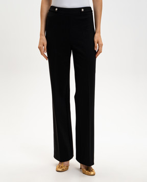 Twinset Black flared pants with logo 261TP2144