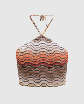 Missoni Patterned top with open back MC23SK01BR015D