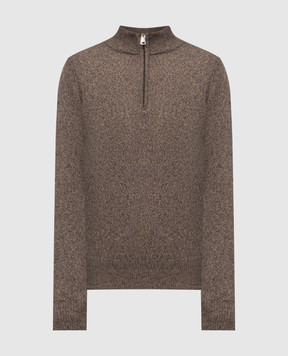 Cashmere&Whiskey Brown merino wool sweater 50707