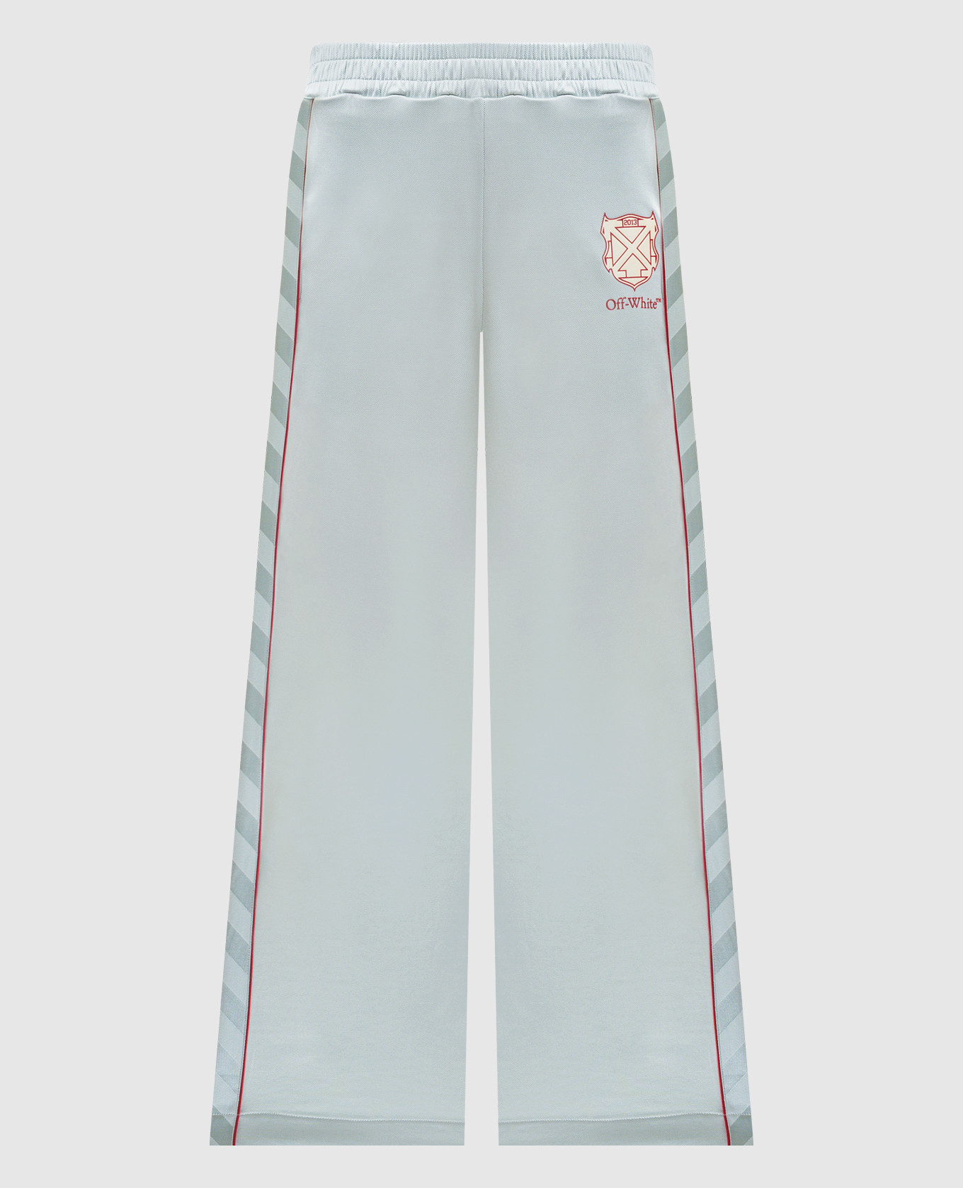 Blue sweatpants with logo print