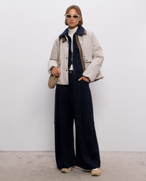 Brunello Cucinelli Blue silk pants MP828B2B99