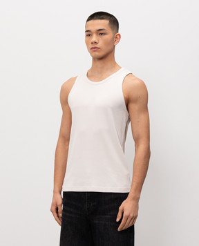 AGOLDE Viggo white ribbed tank top A10241260