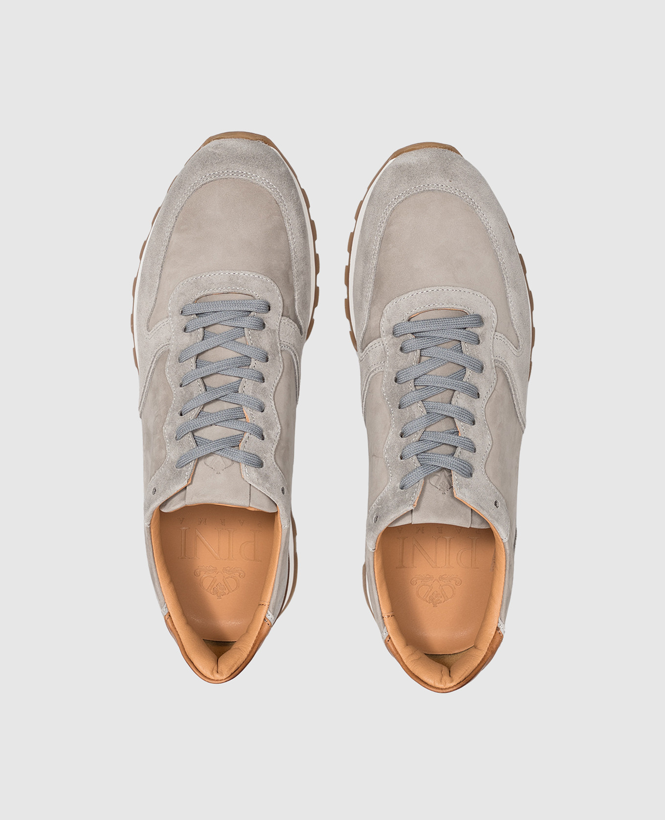 Gray nubuck sneakers Pini Parma 4