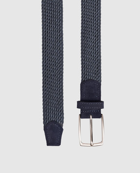 ISAIA Braided belt in blue FB0047PLF61