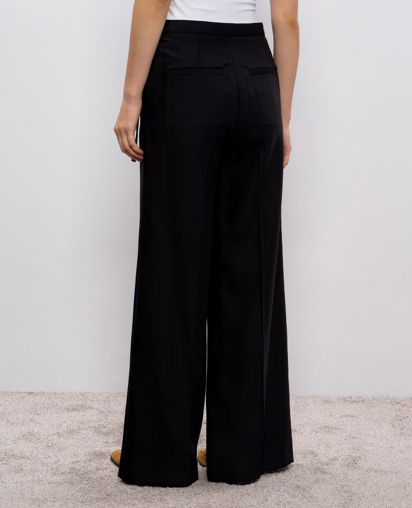 PRATT black flared pants with wool Loulou de Saison 4