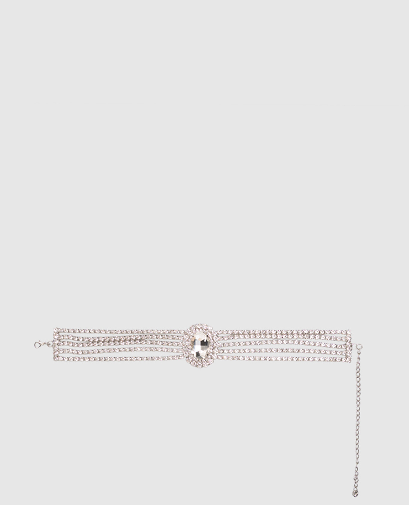 

Silver choker necklace with crystals Nissa