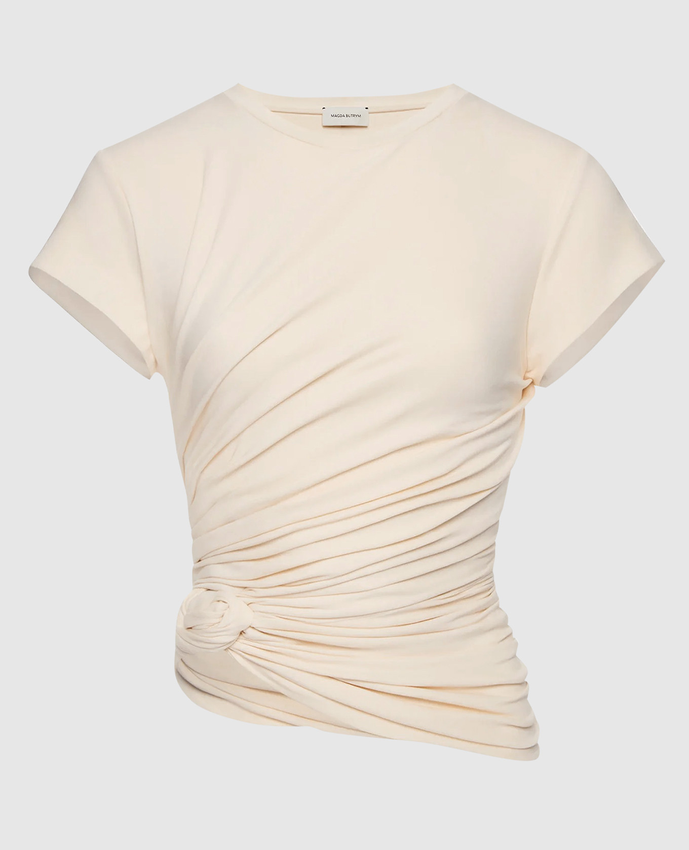 

Ivory t-shirt with drape Magda Butrym, Beige