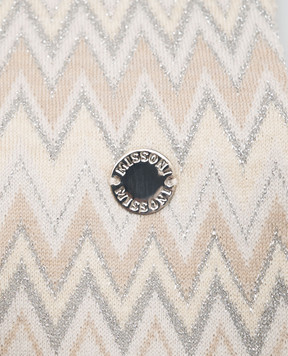 Missoni Children's beige scarf with patterned wool MZ0B43W0028
