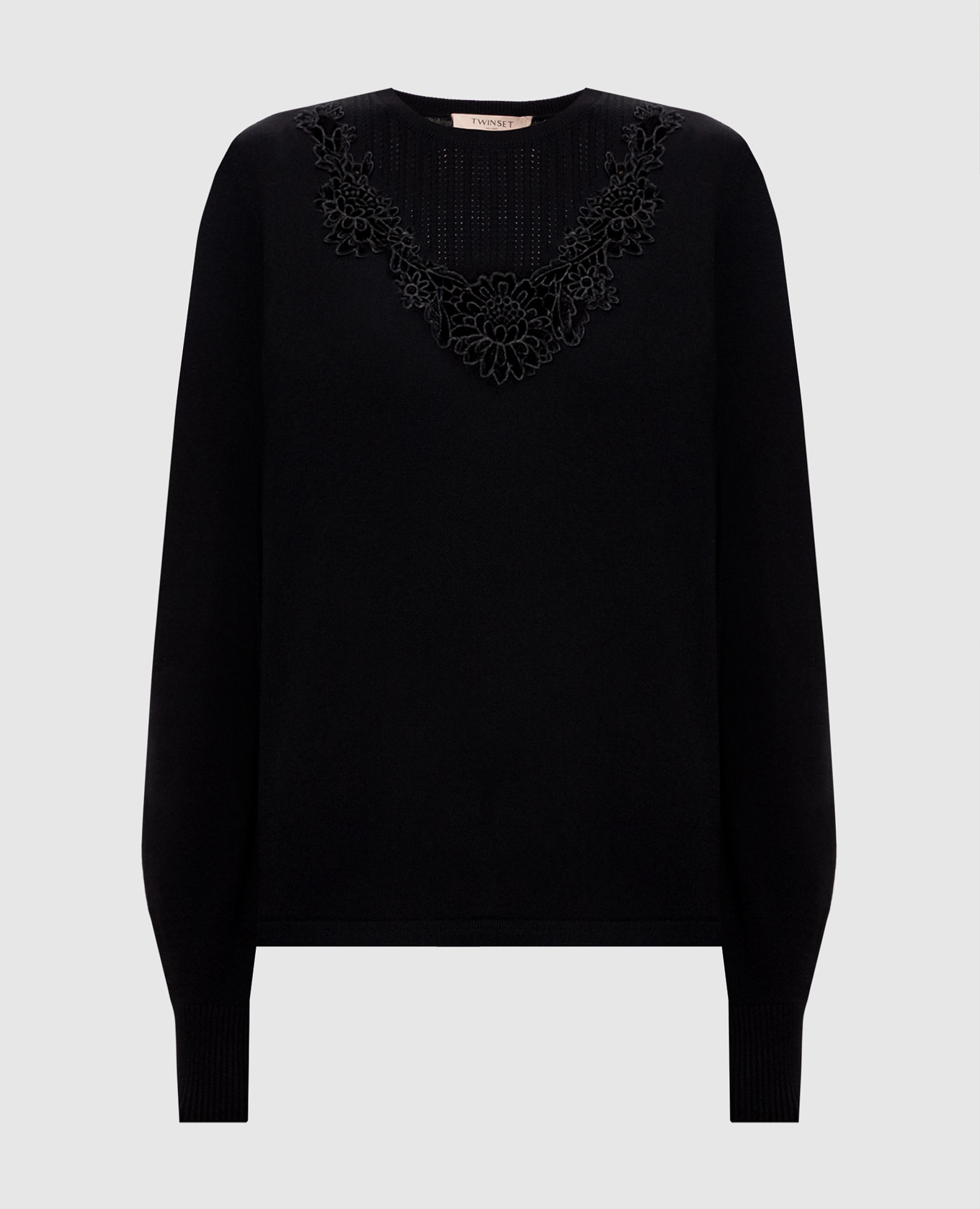 Black jumper with lace Twinset