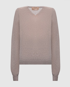 Twinset Gray pullover with sequins 262TT3061