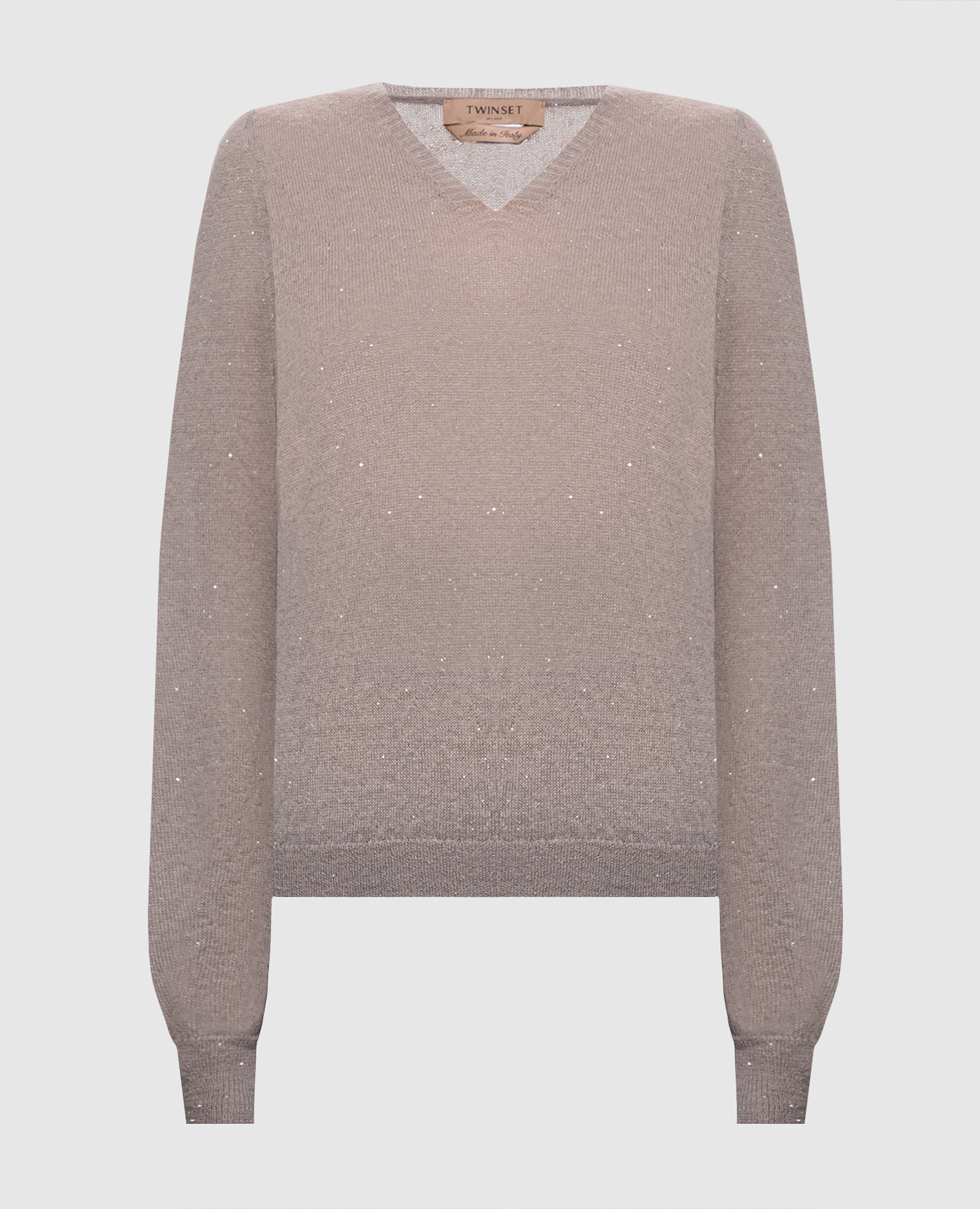 Gray pullover with sequins Twinset