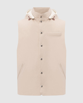 Brunello Cucinelli Beige wool down vest MM4701775