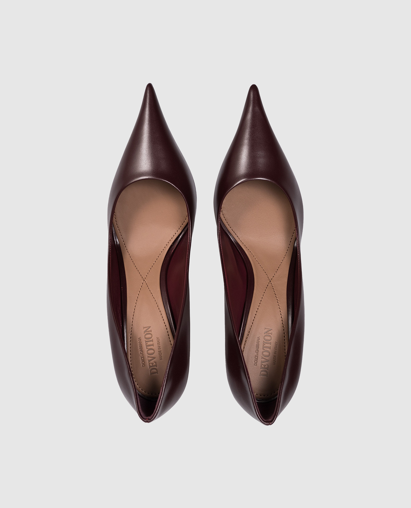 

Burgundy leather Devotion shoes Dolce&Gabbana