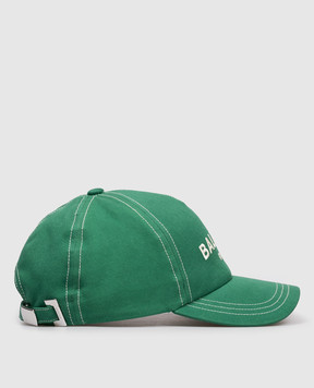 Balmain Green cap with logo embroidery FH0XA015CB24