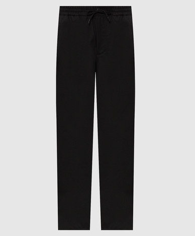 Black wool pants
