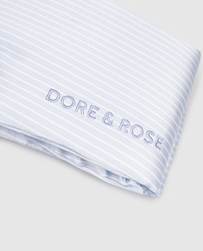 Dore & Rose Blue striped silk sleep mask DEEPSLEEPMASK