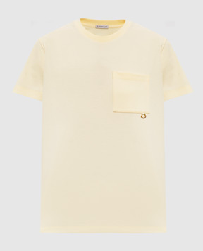 Moncler Yellow T-shirt with pocket L20938C0002289BFV