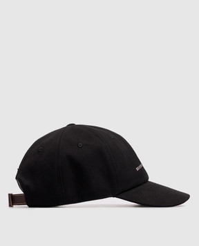 Brunello Cucinelli Black cap with embroidery M252D9850