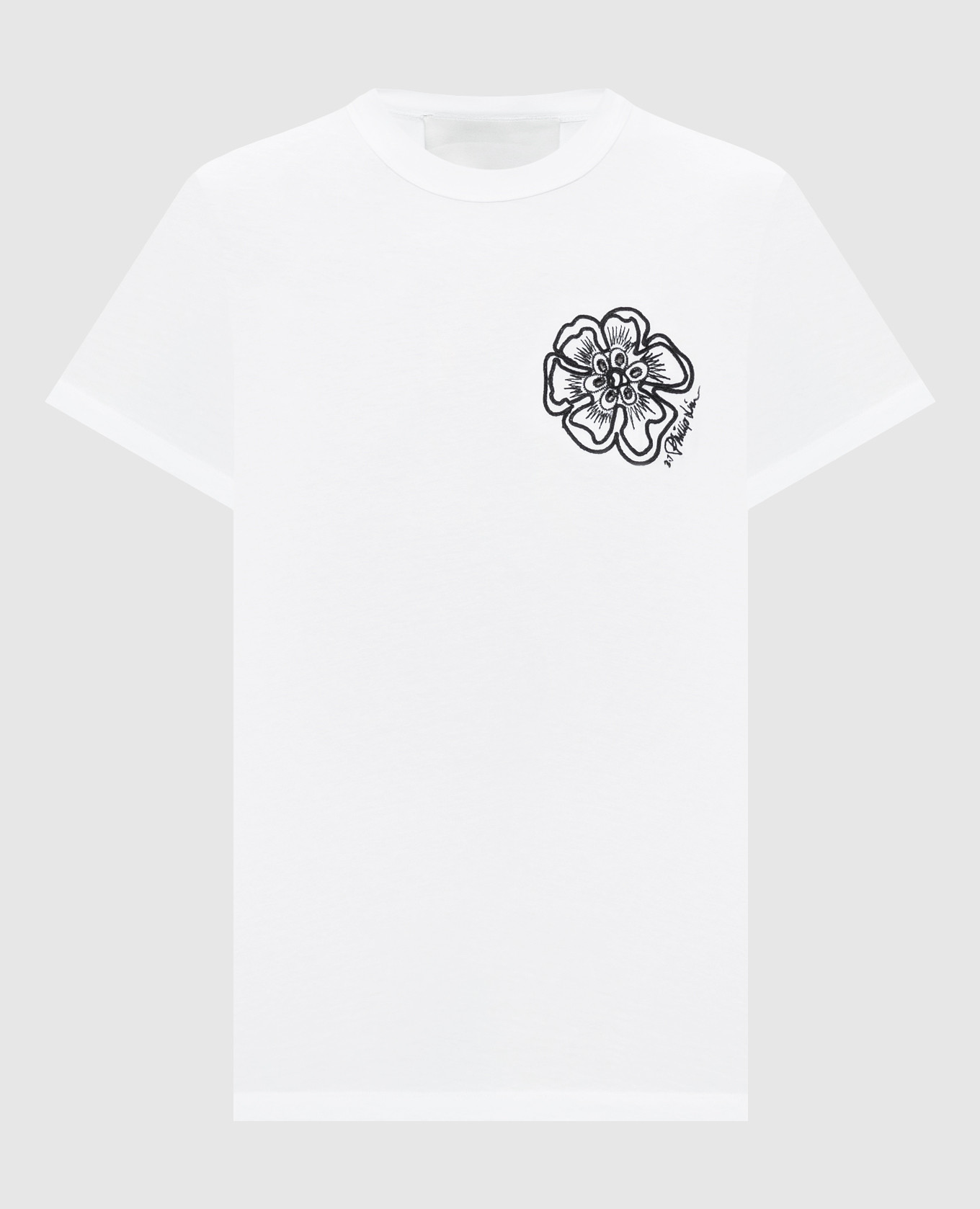 White T-shirt with embroidery