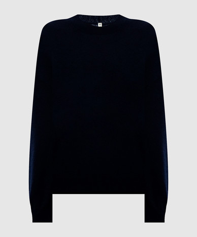 Blue cashmere and silk sweater