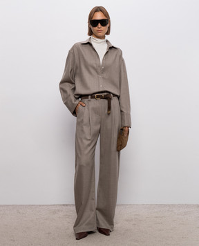 Brunello Cucinelli Beige wool shirt MP550M1M06