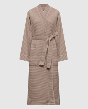 L'appartement Brown waffle bathrobe MIAWAFFLEBATHROBE