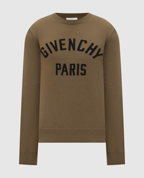 Givenchy Brown jumper with logo pattern BM90X94YQP