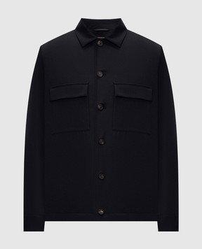 Peserico Blue wool shirt R5223802710