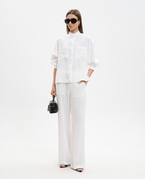 Dondup White shirt with monogram DC493IF0049DXXX