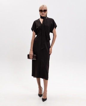 Agnona Brown wool dress TR1203XUW022