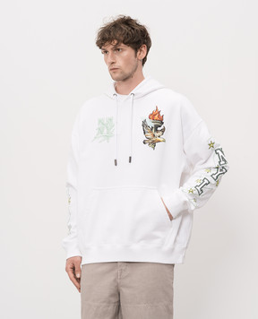 Off-White New York Liberty white hoodie 44MBB085Z26F005