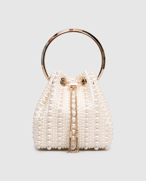 Jimmy Choo Bon Bon ivory pouch bag BONBONFSI