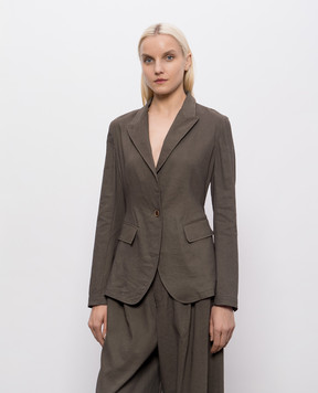 UMA WANG Khaki linen jacket UW6063