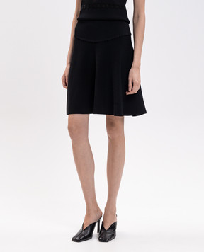 Twinset Black skirt with logo plate 262AT3012