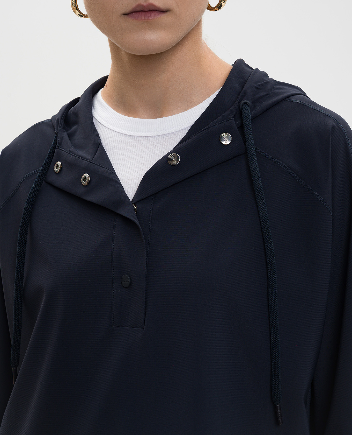 Blue short-sleeved hoodie Herno 4