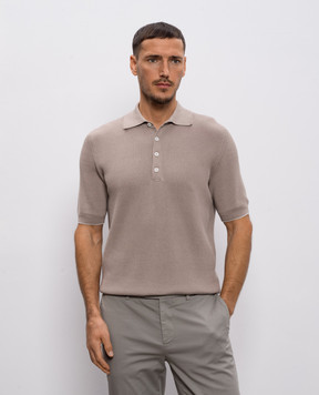 Brunello Cucinelli Beige cotton polo shirt M29400025