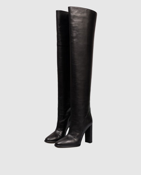 Le Silla Black leather ELSA over-the-knee boots 7053E100RBPPGLO