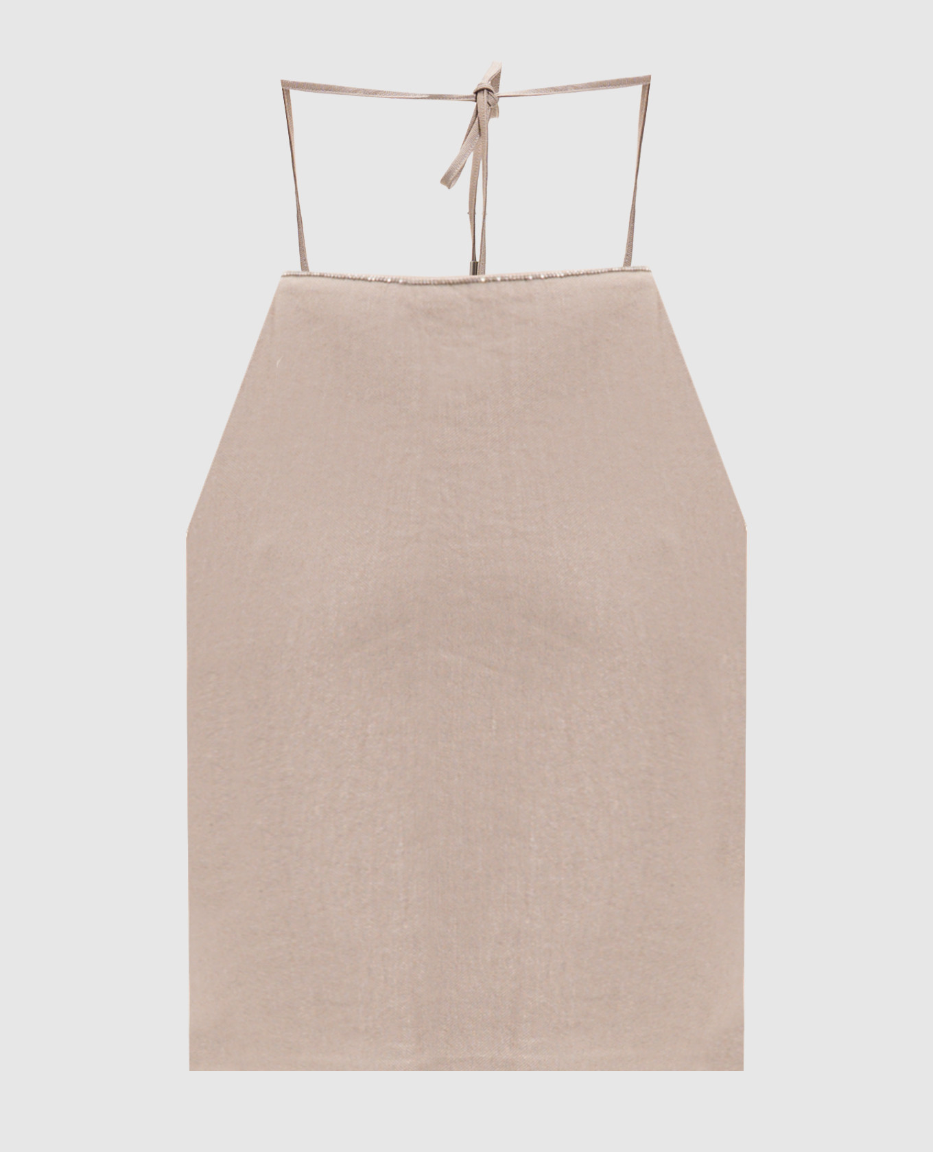 Beige linen top with open back Peserico