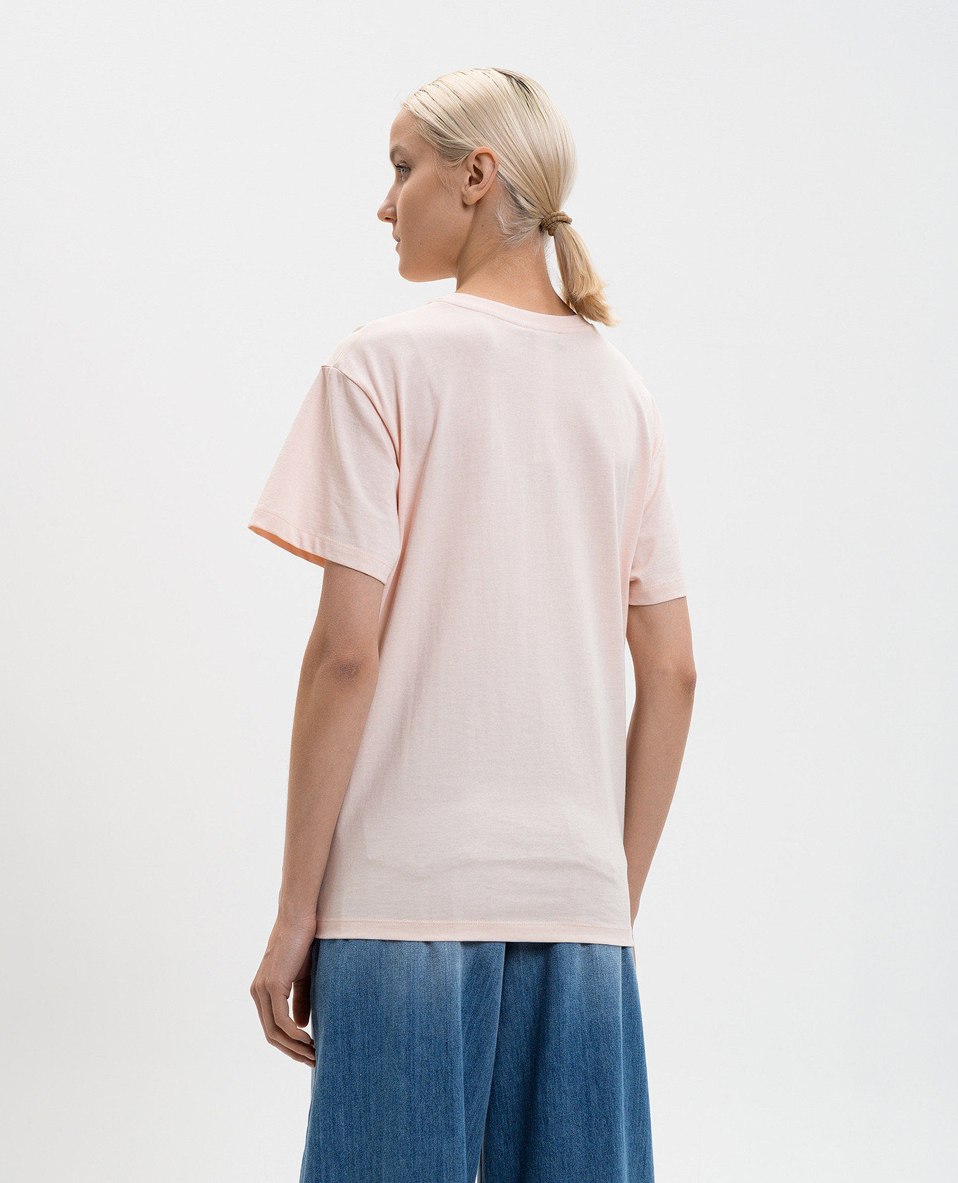 

Pink T-shirt with textured logo Twinset