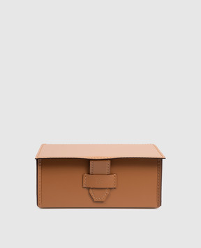 Treesseci Brown leather organizer for small items MERIDIEN MER49AIN