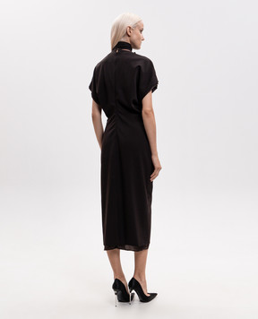 Agnona Brown wool dress TR1203XUW022