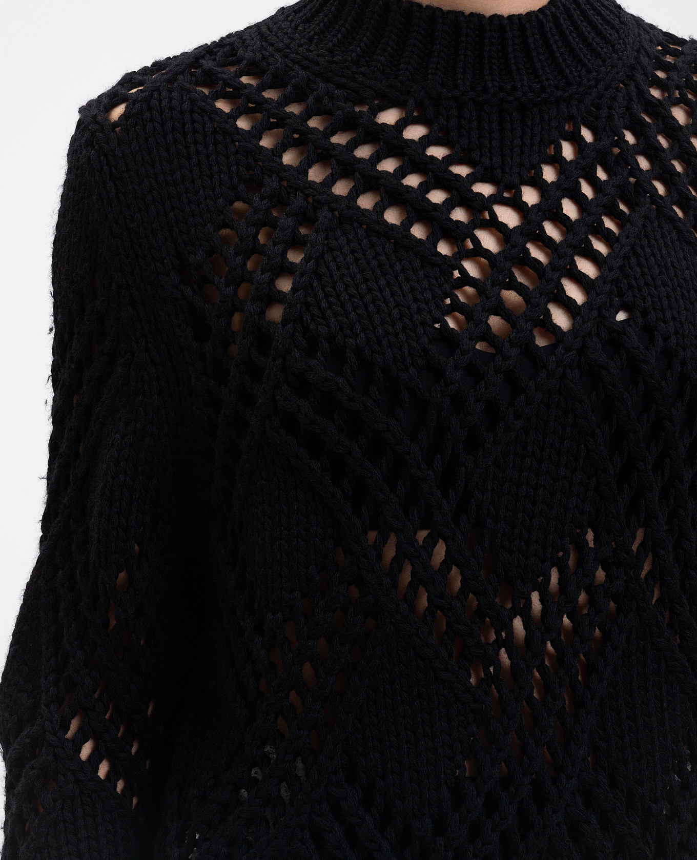 Black wool sweater with a pattern Jil Sander 5