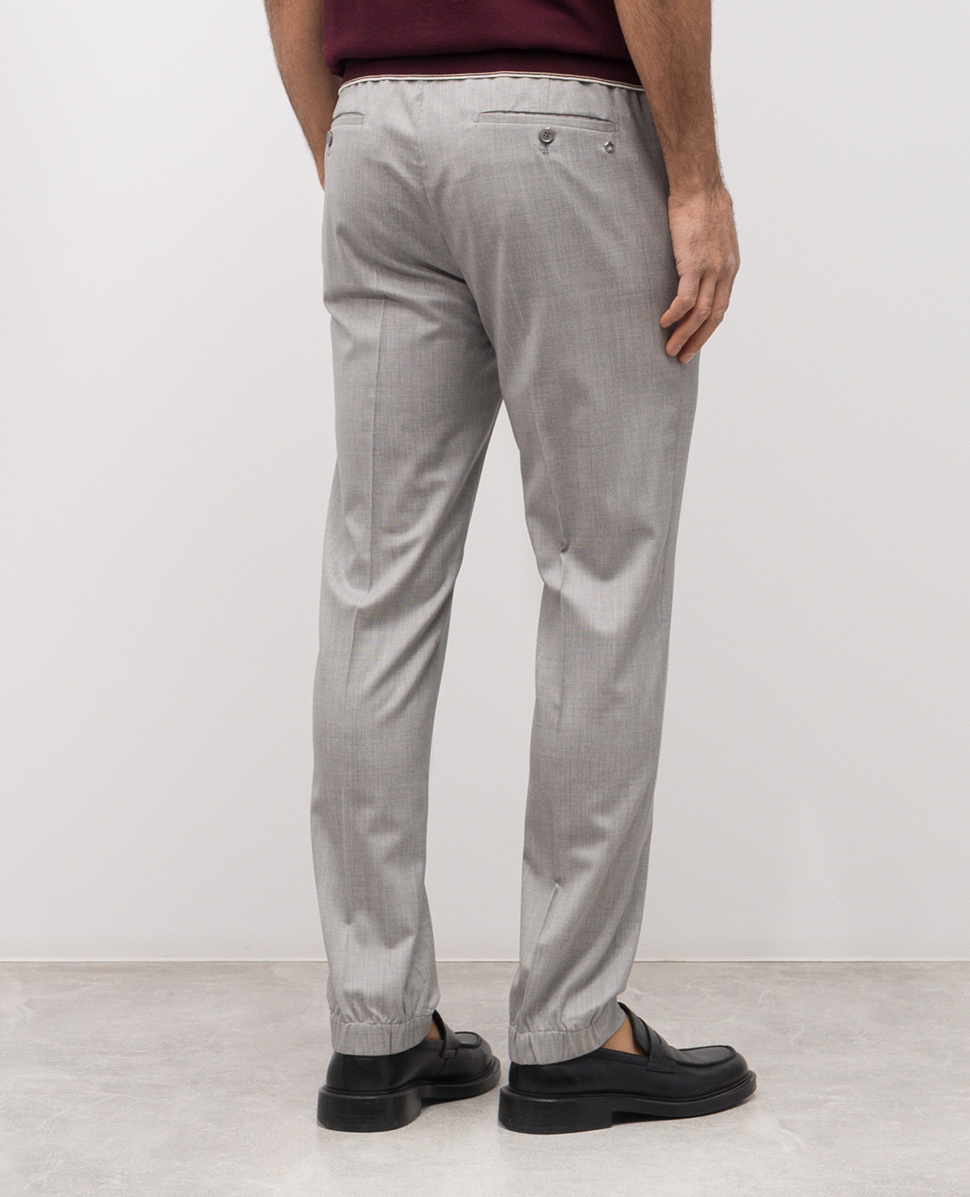 Gray wool pants Stefano Ricci 4