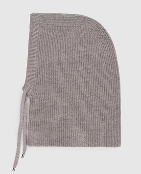 Peserico Gray wool and cashmere hood S36235C0CC961
