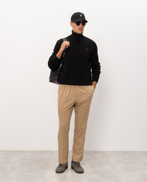 Ami Paris Beige wool pants HTR226WV0211