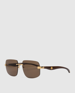 Stefano Ricci Prestige gold sunglasses SG32OMEWOOD